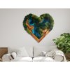 Srdcový machový obraz Prúdenie - (UV tlač) (Bildabmessungen 84 x 90 cm, Oberflächenfinish 3D)