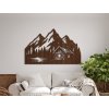 Drevený obraz Domček pod horami (Bildabmessungen 56 x 89 cm, Bildfarbe Anthrazit)