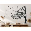 Wanddekoration Wind in den Kronen (Bildabmessungen 130 x 108,5 cm, Bildfarbe Grau)