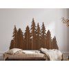 Holzdekoration Finsterer Wald (Bildabmessungen 36 x 56 cm, Bildfarbe Grau)