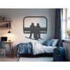 Holzbild Skypass (Bildabmessungen 31,5 x 31,5 cm, Bildfarbe Grau)