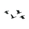 Drevená dekorácia Divé husy (Bildabmessungen 64,5 x 150 cm, Bildfarbe Anthrazit)