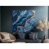 Marmorbild Blauer Glanz (Bildabmessungen 63 x 63 cm, Oberflächenfinish Matt)