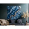 Mramorový obraz Modrý lesk (Bildabmessungen 90 x 90 cm, Oberflächenfinish Matt)