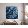 Mramorový obraz Modrý lesk (Bildabmessungen 90 x 90 cm, Oberflächenfinish Matt)