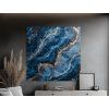Marmorbild Blauer Glanz (Bildabmessungen 63 x 63 cm, Oberflächenfinish Matt)