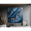 Mramorový obraz Modrý lesk (Bildabmessungen 90 x 90 cm, Oberflächenfinish Matt)