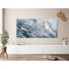 Trojdielny mramorový obraz Vlnenie (Bildgröße A3, Farbe des Rahmens Ohne Rahmen, Oberflächenfinish Matt)
