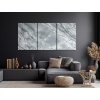 Trojdielny mramorový obraz Sivá harmónia (Bildgröße A3, Farbe des Rahmens Ohne Rahmen, Oberflächenfinish Matt)