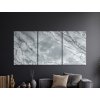 Trojdielny mramorový obraz Sivá harmónia (Bildgröße A3, Farbe des Rahmens Ohne Rahmen, Oberflächenfinish Matt)