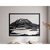 Holzbild Zugspitze (Bildabmessungen 31 x 42,5 cm, Bildfarbe Grau)