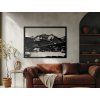 Holzbild Mont Blanc (Bildabmessungen 31 x 42,5 cm, Bildfarbe Grau)
