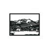 Holzbild Mont Blanc (Bildabmessungen 31 x 42,5 cm, Bildfarbe Grau)