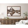 Holzbild Matterhorn (Bildabmessungen 31 x 42,5 cm, Bildfarbe Grau)