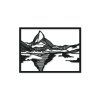 Holzbild Matterhorn (Bildabmessungen 31 x 42,5 cm, Bildfarbe Grau)