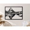 Holzbild Matterhorn (Bildabmessungen 31 x 42,5 cm, Bildfarbe Grau)