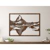 Holzbild Matterhorn (Bildabmessungen 31 x 42,5 cm, Bildfarbe Grau)