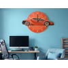 Detské hodiny na stenu Lamborghini (Bildabmessungen 50 x 73,5 cm, Zeigerfarbe Weiß)