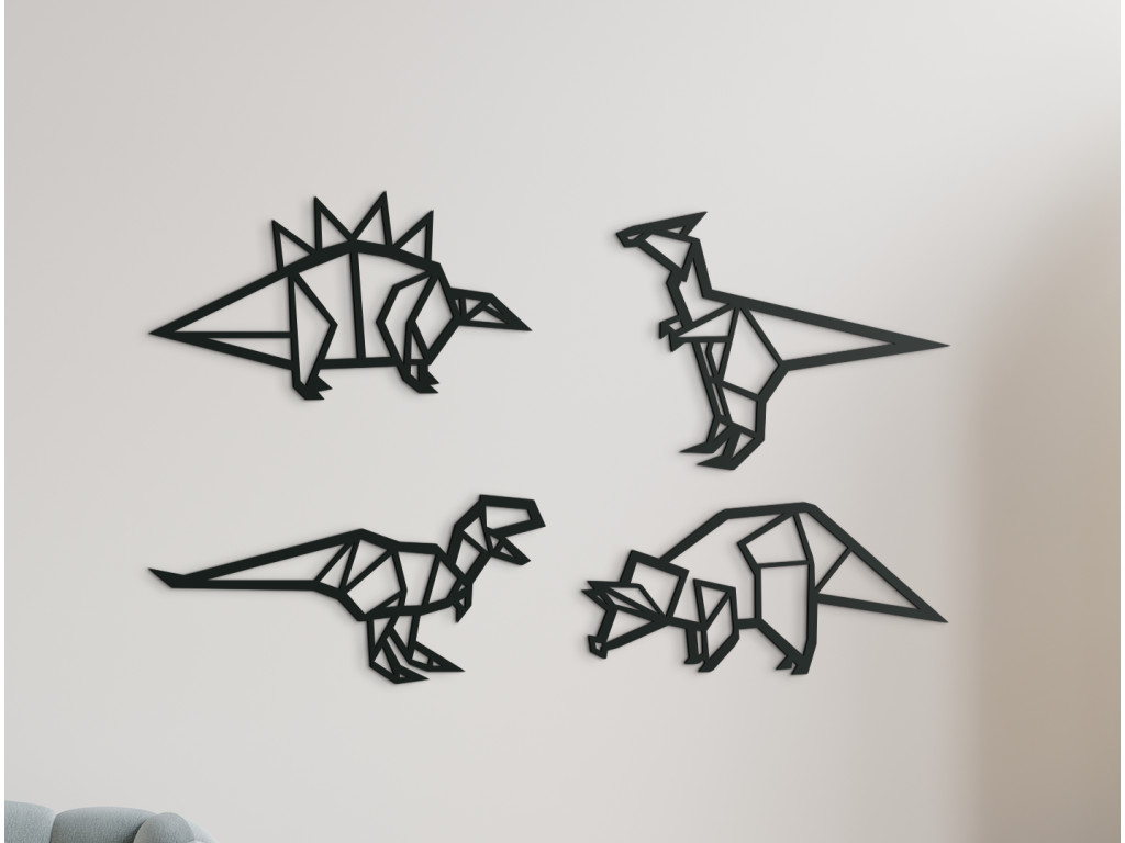 Sticker pour enfants en 4 parties 4 types de dinosaures