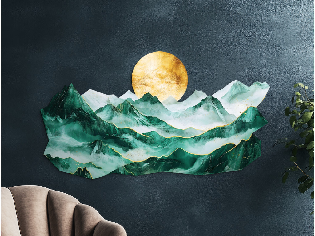 Tableau mural Montagnes turquoise