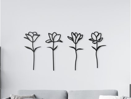 Sticker en bois Fleurs