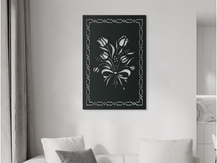 Tableau en bois Bouquet de fleurs