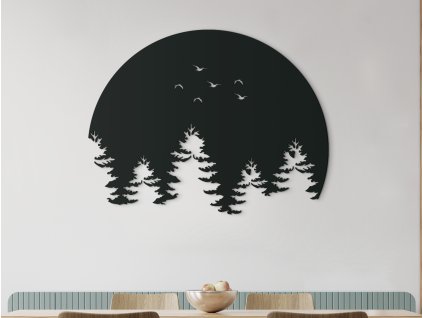 Sticker mural Forêt et ciel