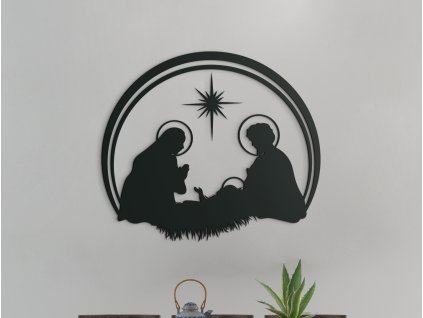 Tableau en bois pour mur Bethléem