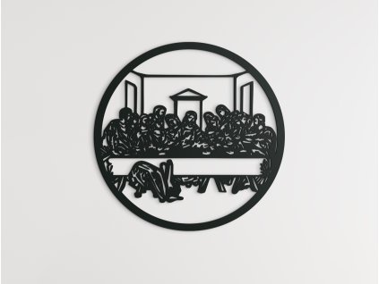 Tableau en bois La Cène