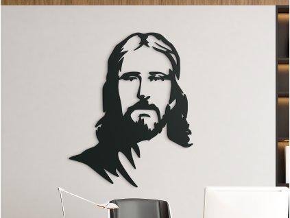 Sticker mural en bois Jésus