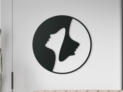 Sticker mural en bois Yin et Yang