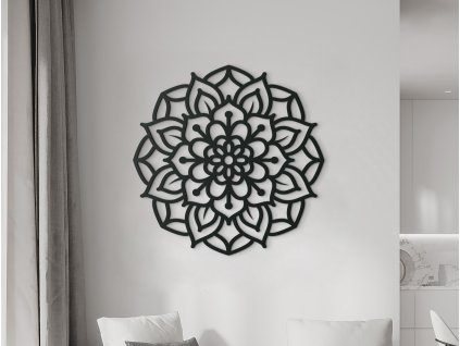 Mandala en bois pour mur Épanouissement