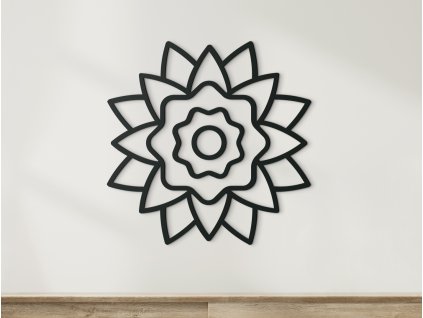 Mandala floral en bois