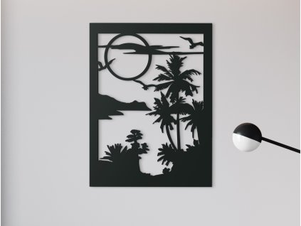 Tableau en bois pour mur Exotisme