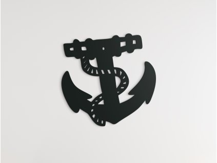 Sticker en bois pour mur Ancre