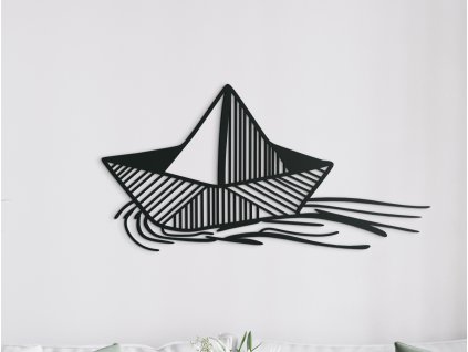 Sticker en bois pour mur Bateau