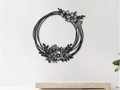 Couronne de printemps en bois pour porte