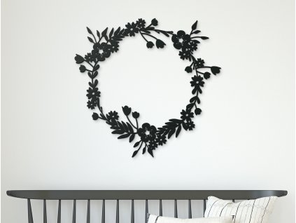 Couronne de porte en bois Printemps