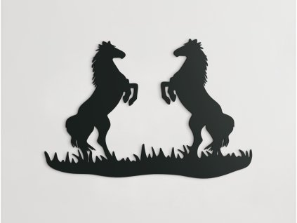 Sticker 3D pour mur Chevaux cabrés