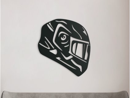 Casque de moto – sticker mural en bois