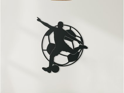 Footballeur – sticker mural en bois