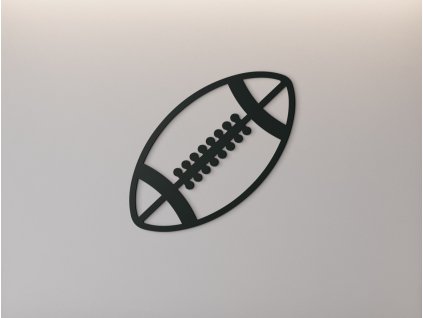 Sticker mural en bois Ballon de rugby