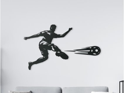 Sticker mural en bois Footballeur