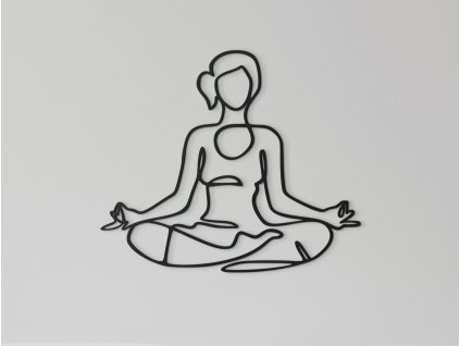 Sticker mural en bois Méditation