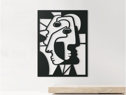 Tableau cubiste mural Visages