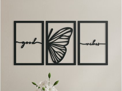 Tableau mural en 3 parties Good vibes