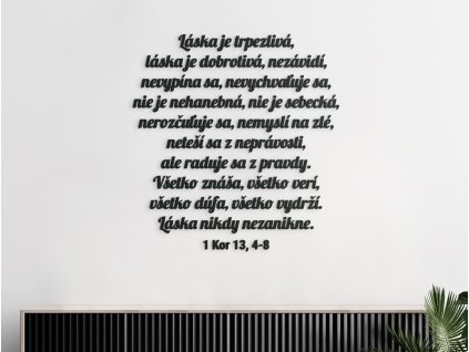 Citation en bois Hymne à l’amour