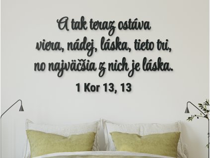 Citation en bois Foi, espérance, amour