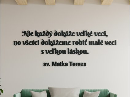 Citation en bois Mère Teresa