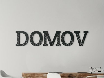 Inscription murale en bois Domov